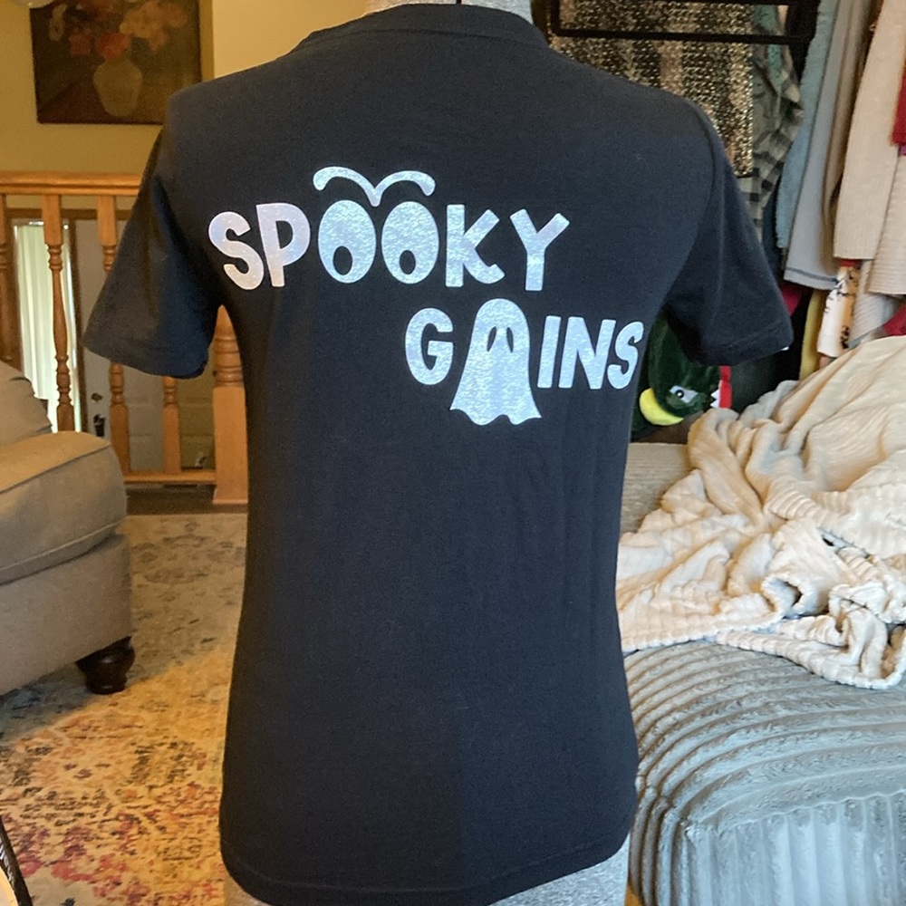 Spooky Gains Muscle Gym Relax Tee by Make Market Small Adult Black - Picture 4 of 7